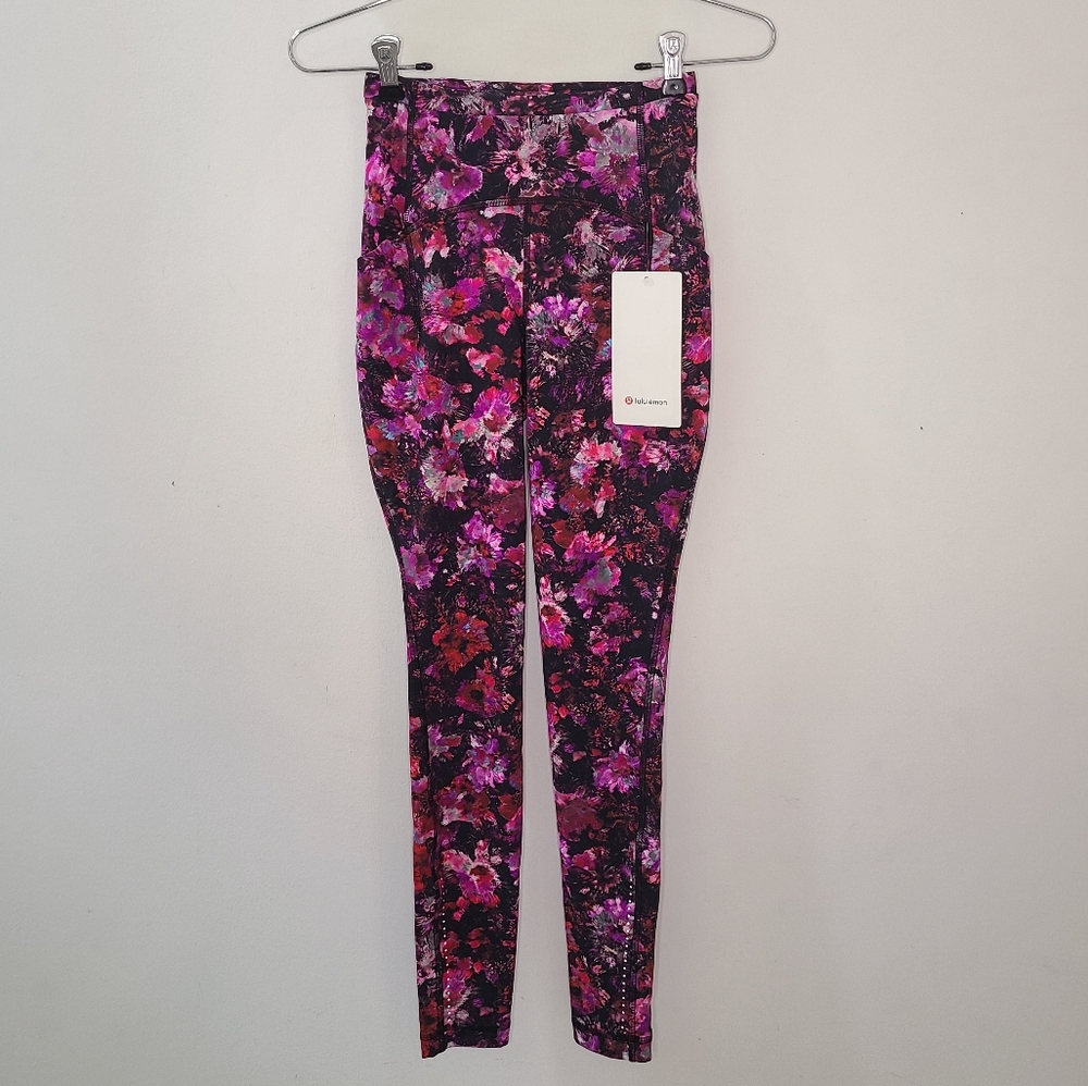 Lululemon Swift Speed HR 28" Legging FFAM Fluoro Floral Multi Print Sz 2 NWT - Picture 6 of 15
